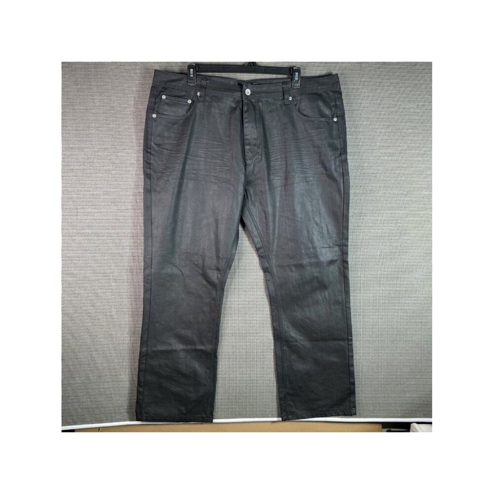 Blue Stitch Men's Relaxed Straight Black Jeans W42 L32 Cotton Blend